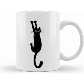 Humuts Yaramaz Kedi Black Cat Holding Kupa