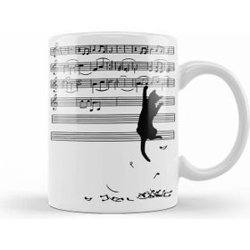 Humuts Yaramaz Komik Müzik Notalı Kedi Cat Kupa