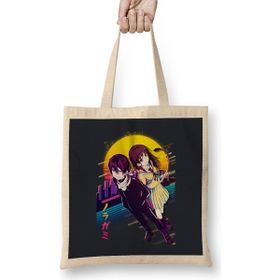 Humuts Yato x Hiyori Noragami Hiyori And Yato Bez Uzun Saplı Açık Bej Rengi Çanta
