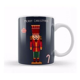 Humuts Yeni Yıl Konseptli Merry Christmas Nutcracker Illustration Kupa