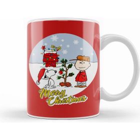 Humuts Yılbaşı Yeni Yıl Konseptli Charlie Brown And Snoopy Merry Christmas Kupa