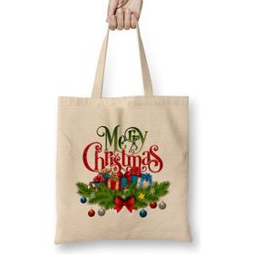 Humuts Yılbaşı Yeni Yıl Konseptli Merry Christmas 01 Bez Çanta