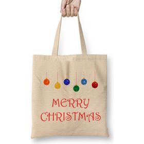Humuts Yılbaşı Yeni Yıl Konseptli Merry Christmas 010 Bez Çanta