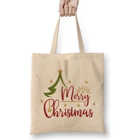 Humuts Yılbaşı Yeni Yıl Konseptli Merry Christmas 011 Bez Çanta