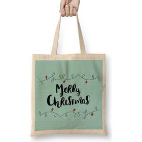 Humuts Yılbaşı Yeni Yıl Konseptli Merry Christmas 016 Bez Çanta