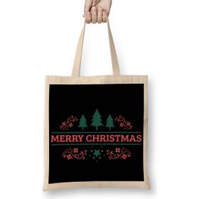 Humuts Yılbaşı Yeni Yıl Konseptli Merry Christmas 02 Bez Çanta