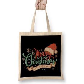 Humuts Yılbaşı Yeni Yıl Konseptli Merry Christmas 021 Bez Çanta