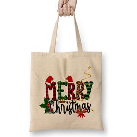 Humuts Yılbaşı Yeni Yıl Konseptli Merry Christmas 023 Bez Çanta
