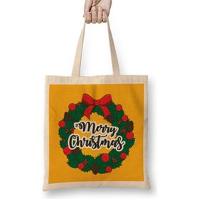 Humuts Yılbaşı Yeni Yıl Konseptli Merry Christmas 09 Bez Çanta