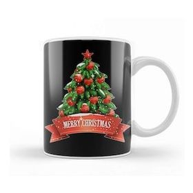 Humuts Yılbaşı Yeni Yıl Konseptli Merry Christmas Tree 02 Kupa