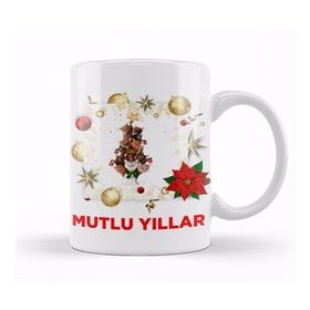Humuts Yılbaşı Yeni Yıl Konseptli Mutlu Yıllar Hediye Kupa Bardak