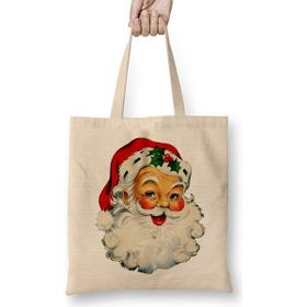 Humuts Yılbaşı Yeni Yıl Konseptli Noel Baba Bez Kadın Günlük Çanta