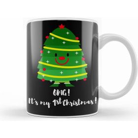 Humuts Yılbaşı Yeni Yıl Konseptli Omg Its My 1st Christmas Kupa