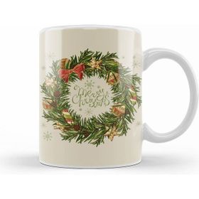 Humuts Yılbaşı Yeni Yıl Konseptli Wreath Gilf Merry Christmas Kupa Bardak