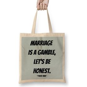 Humuts Yoko Ono Quote Lovers Gift Vintage Retro Rainbow Bez Kadın Günlük Çanta