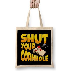 Humuts You Shuck At Cornhole Cute & Funny Shut Your Cornhole Bean Bag Tossing Bez Kadın Günlük Çanta