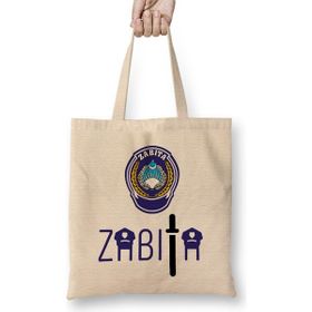 Humuts Zabıta Bez Uzun Saplı Açık Bej Rengi Çanta