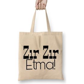 Humuts Zihin Herşeydir Buddha Buda Olumlama Bez Uzun Saplı Açık Bej Rengi Çanta