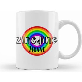 Humuts Zinedine Zidane Retro Rainbow Style Kupa Bardak