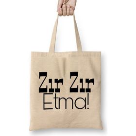 Humuts Zır Zır Etma Karadeniz Bez Uzun Saplı Açık Bej Rengi Çanta