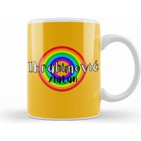 Humuts Zlatan Ibrahimović Retro Rainbow Style Kupa Bardak