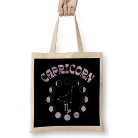 Humuts Zodiac Sign Capricorn Bez Uzun Saplı Açık Bej Rengi Çanta