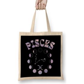 Humuts Zodiac Sign Pisces Bez Uzun Saplı Açık Bej Rengi Çanta