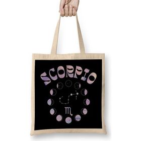 Humuts Zodiac Sign Scorpio Bez Uzun Saplı Açık Bej Rengi Çanta