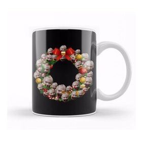 Humuts Zombie Multiface Christmas Wreath Kupa Bardak