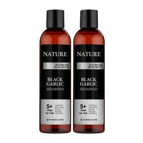Huncalife Nature Siyah Sarımsaklı Dökülme Karşıtı Besleyici ve Onarıcı 2x350 ml Şampuan