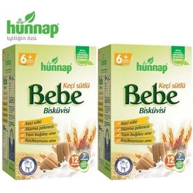 Hünnap Keçi Sütlü 2x400 gr Bebek Bisküvisi