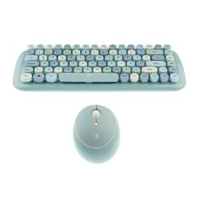 Hunter Azure XT Retro Kablosuz Mavi Outlet Klavye ve Mouse Set