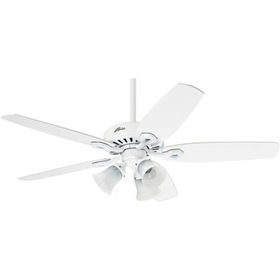 Hunter Builders Plus Beyaz 132 cm Aydınlatmalı Tavan Vantilatörü