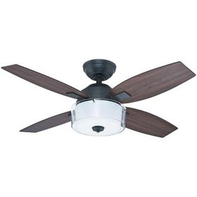 Hunter Central Park Yıpranmış Çelik 107 cm Aydınlatmalı Tavan Vantilatörü
