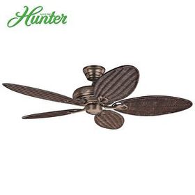 Hunter Fan Savoy Kehribar Bronz 137 cm Hasır Kanatlı Tavan Vantilatörü