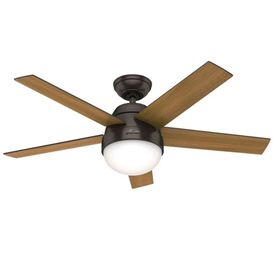 Hunter Fan Stile Ham Bronz 117 cm Aydınlatmalı Uzaktan Kumandalı Tavan Vantilatörü