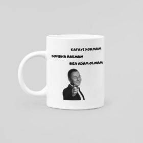 Hunters F23 Baskılı Beyaz Kupa Bardak