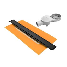 Hüppe Galata A 60 cm Mat Siyah Yandan Çıkışlı Duş Kanalı