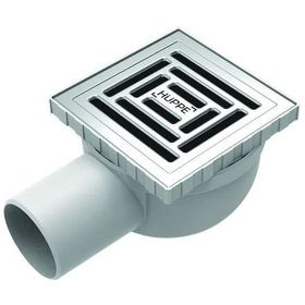 Hüppe Master X 10x10 Paslanmaz Çelik Izgaralı Yalıtımsız Yandan Sifonlu Yer Süzgeci