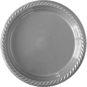 Huramarketing 22 cm 25'li Gümüş Plastik Tabak