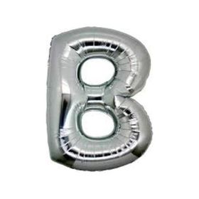 Huramarketing B Harf Gümüş Renk 40 inç Folyo Balon