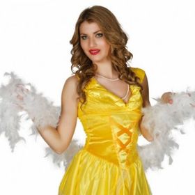 Huramarketing Beyaz Renk 180 cm Kabarık Otriş Boa Dekorasyon Tüy