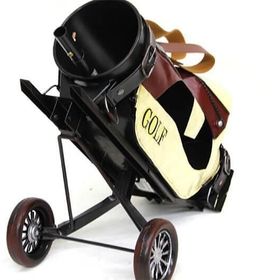 Huramarketing Dekoratif Metal Golf Arabası Golf Vintage Ev Ofis Dekoratif Hediyelik