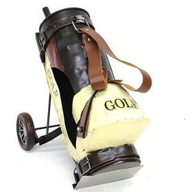 Huramarketing Dekoratif Metal Golf Arabası Golf Vintage Ev Ofis Dekoratif Hediyelik