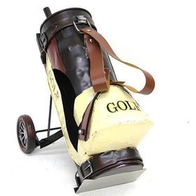 Huramarketing Dekoratif Metal Golf Arabası Golf Vintage Ev Ofis Dekoratif Hediyelik