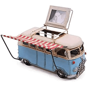 Huramarketing Dekoratif Metal Minibüs Çerçeveli Tenteli Kalemlik
