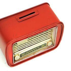 Huramarketing Dekoratif Metal Radyo Kumbara Vintage Ev Ofis Hediyelik