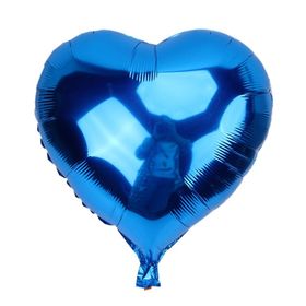 Huramarketing Folyo Mavi 45 cm 18 inç Kalp Balon