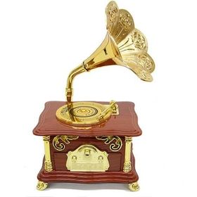 Huramarketing Gramofon Ayaklı Müzikli Vintage Müzik Kutusu Hediyelik