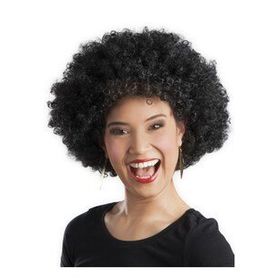 Huramarketing Siyah Renk Kıvırcık Afro Bonus Peruk